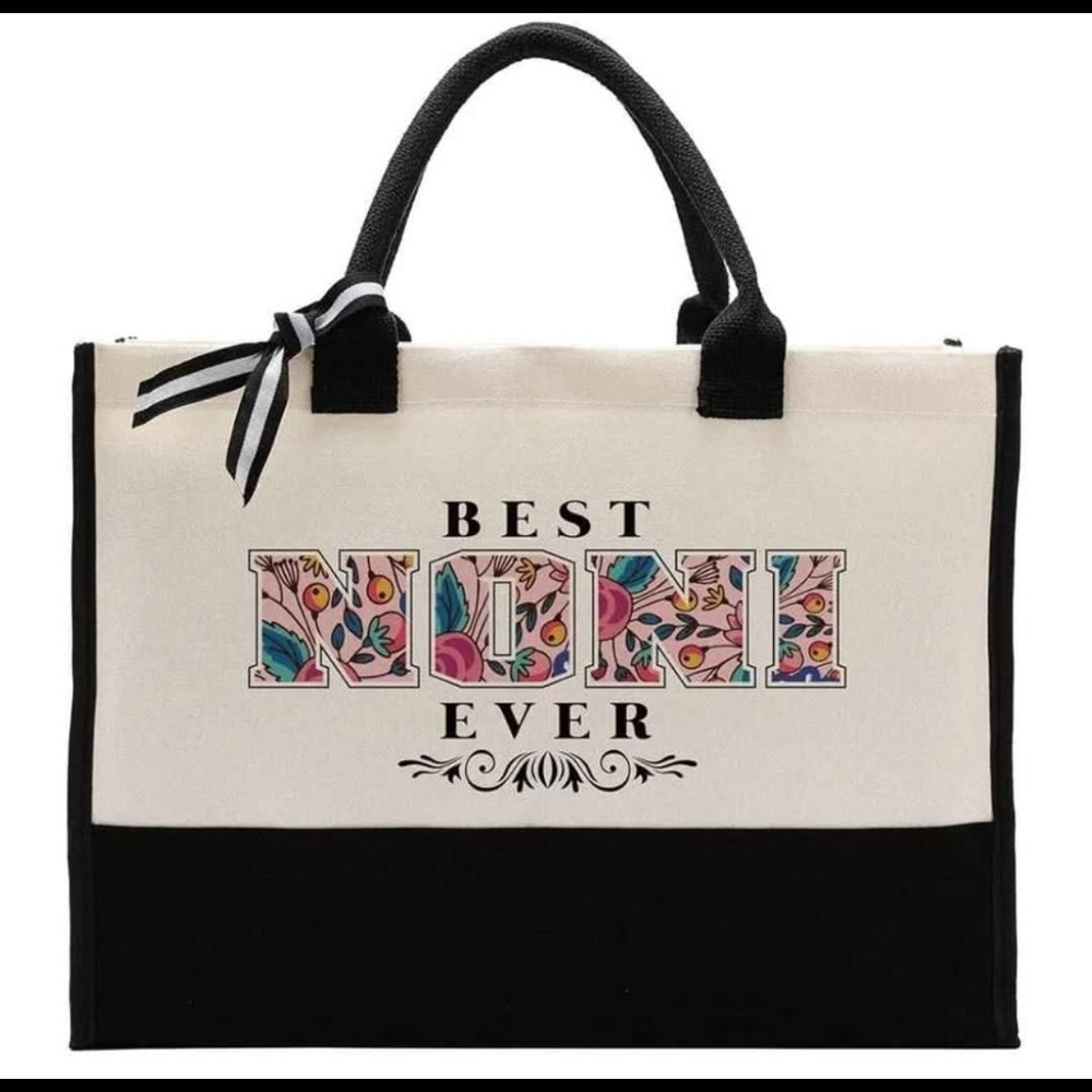 Stylish Black and Cream Tote Bag